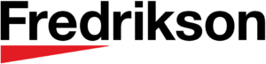 Fredrikson logo in black ink